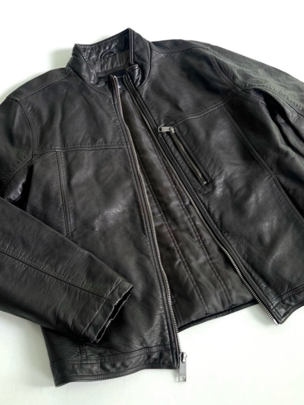 Andrew Marc Black Faux Leather Jacket